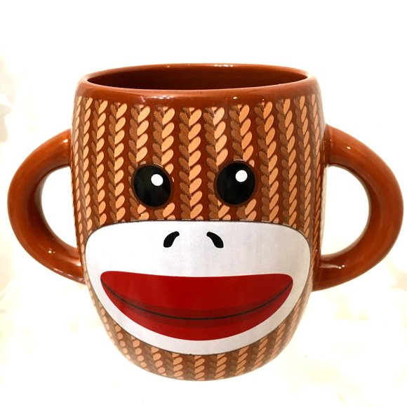 Sock Monkey Hot Coca Coffee Tea Mug Cup Galerie Vtg - Picture 2 of 7